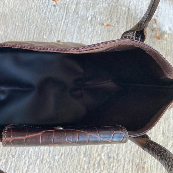 Longchamp Le Pliage - Python Leather + Heavy Nylon - Gently Pre-Loved - Picture 9 of 13